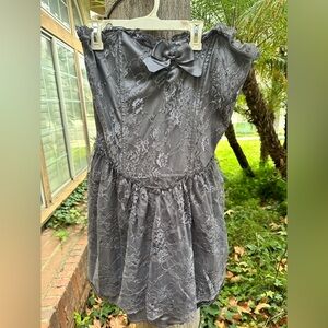 Lace Widow corset dress